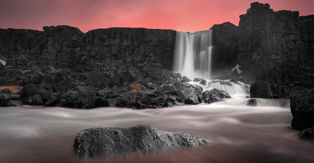 oxararfoss waterfall