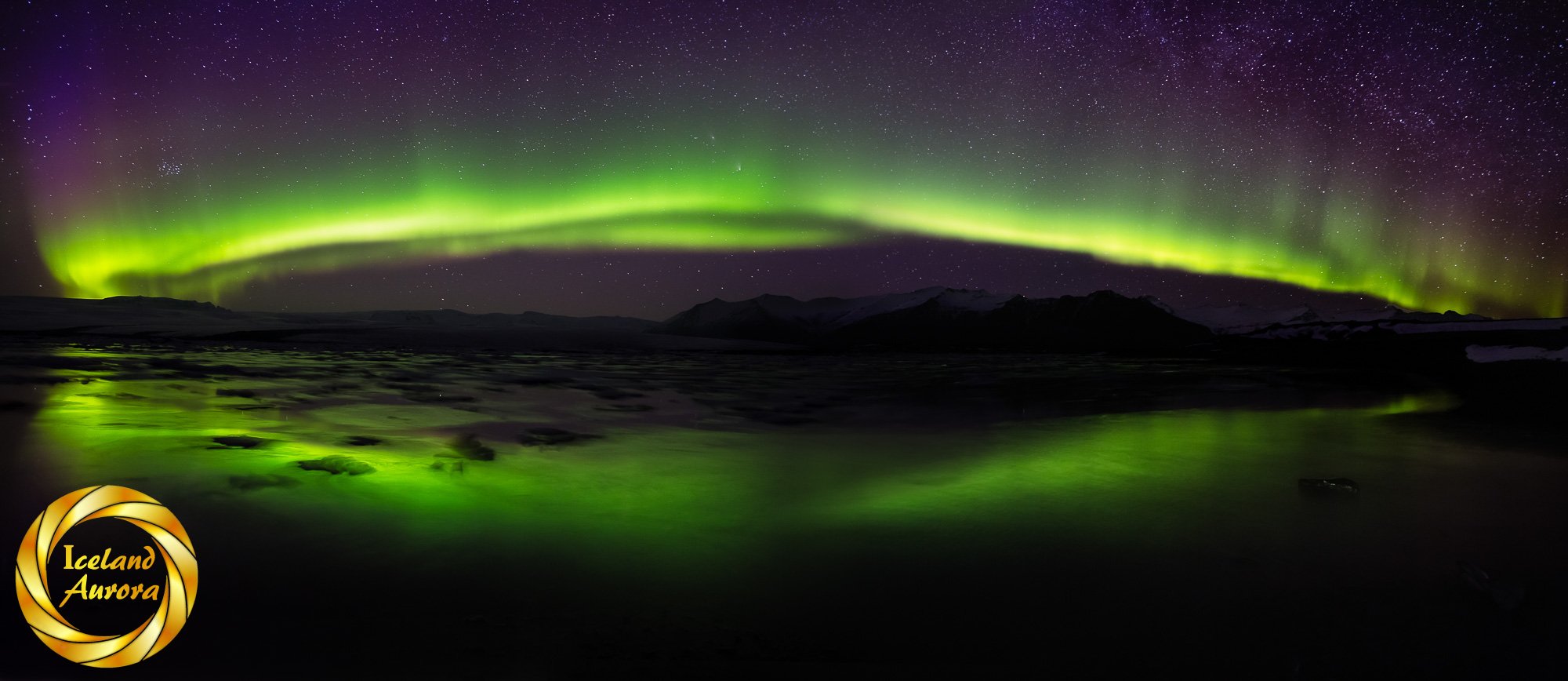 Aurora Borealis over Iceland print by Panoramic Images