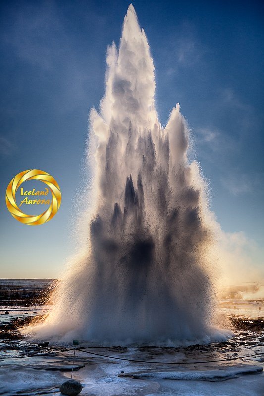 Strokkur erupting geyser