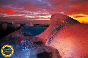 Diamond ice beach