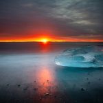 ice beach sunrise