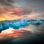 Blue glacier lagoon