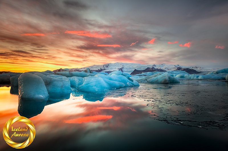 Blue glacier lagoon