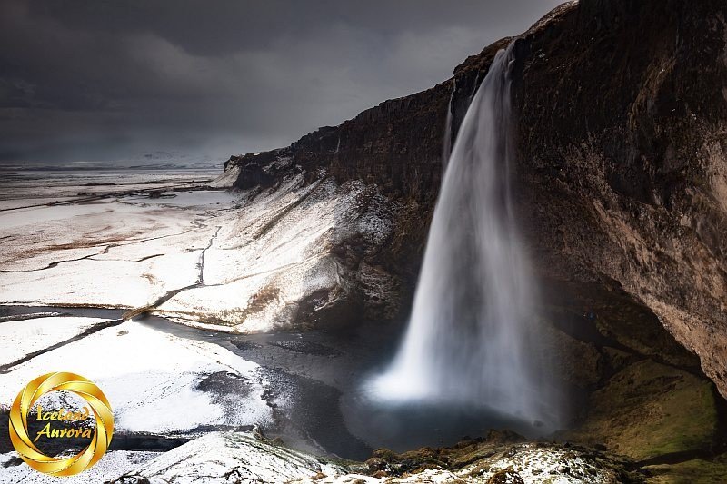 Seljalandsfoss Waterfall Drama