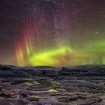 Iceland northern lights wall art print