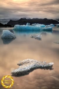 Jokulsarlon glacier lagoon vertical nature photo