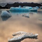 Jokulsarlon glacier lagoon vertical nature photo