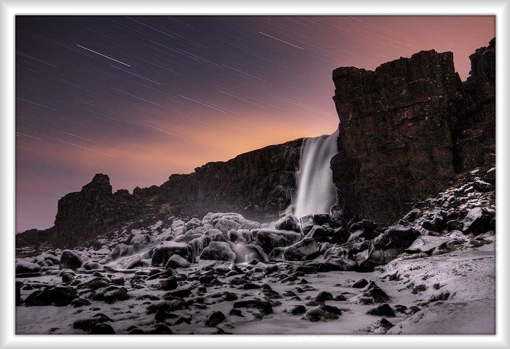 Thingvellir National Park at night