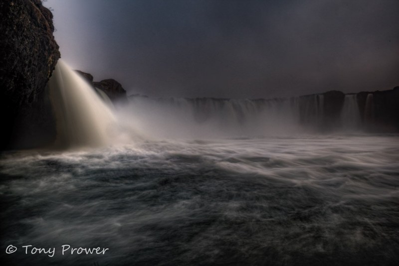 Godafoss waterfall up close