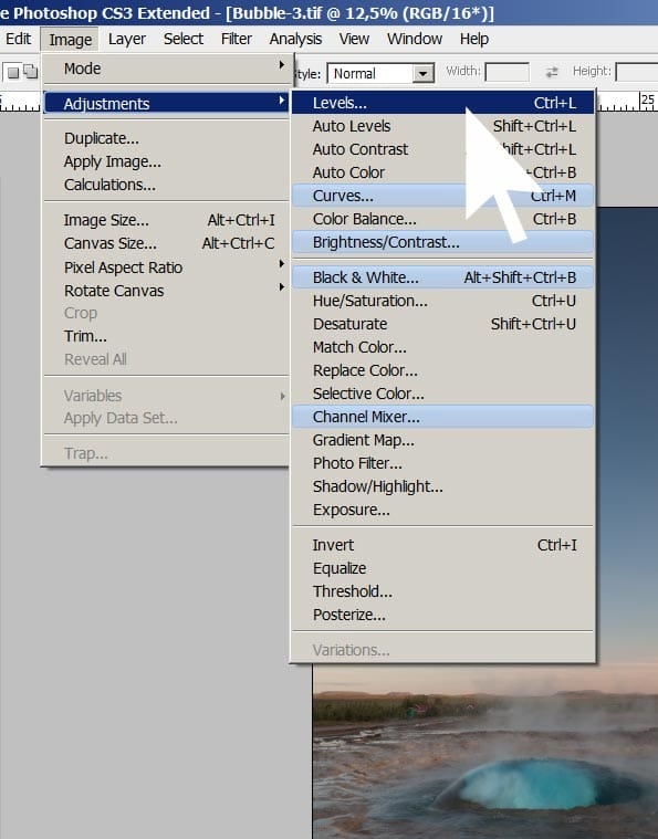 photoshop Image Adjust Levels