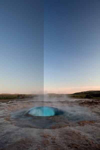 Blue Bubble at Strokkur, Iceland.