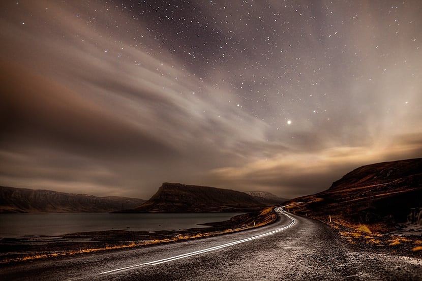 Hvalfjordur at night