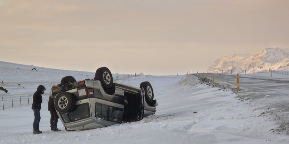 Winter driving in Iceland