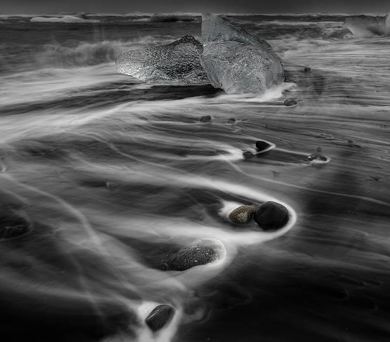 Long exposure photography on the beach