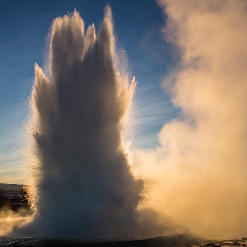 Iceland geyser eruption