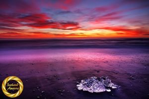 Long exposure photo on Diamond Beach