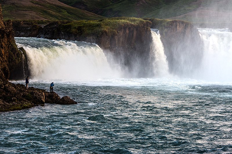 People at Goðafoss