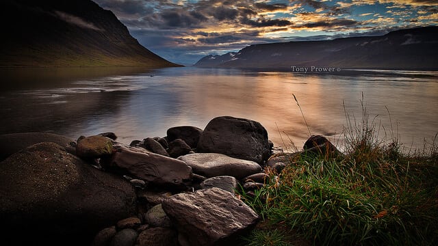 Photographing a Westfjords sunset