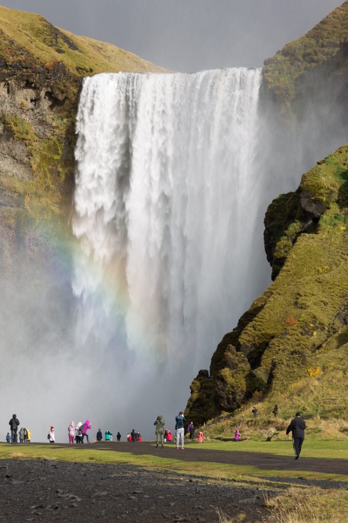 Skogafoss crowds