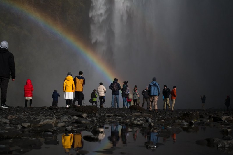 Skogafoss people