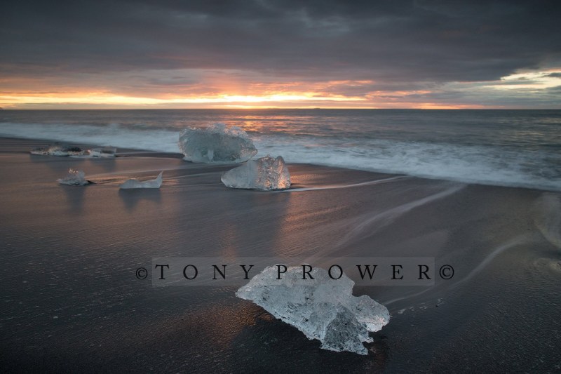 Glacier beach long exposure