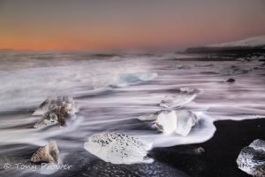 Long exposure ice beach