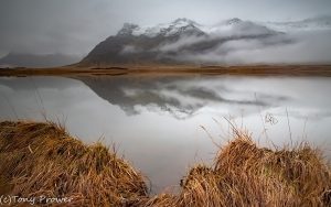 Mountain reflection with thirds composition