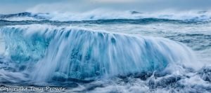 Ice beach waterfall