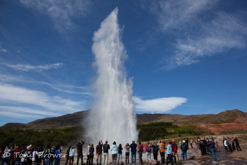 erupting geyser