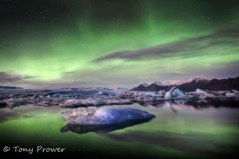 Green Angel – Jokulsarlon – Northern Lights Photography
