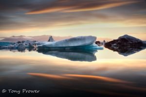 Jokulsarlon ice reflection