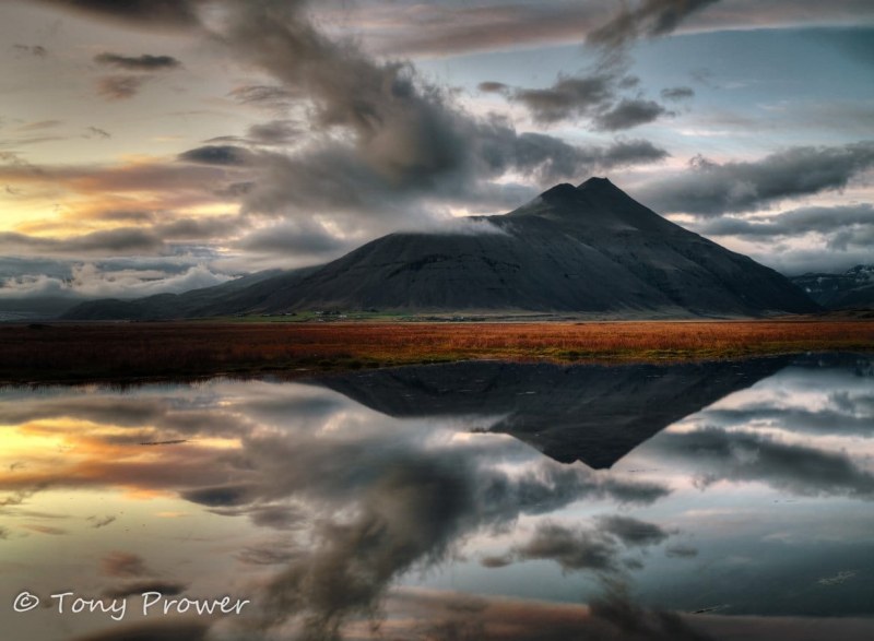 Hoffell Reflection Panorama Photo