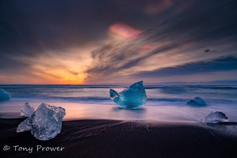 Pink Pearls at JÃ¶kulsarlon Ice beach – Long Exposure Photography