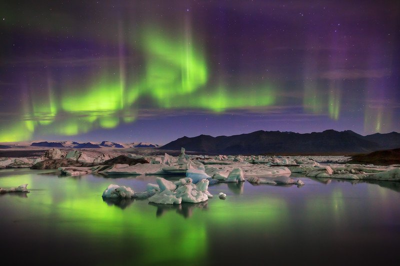 Iceland northern lights nature photo prints