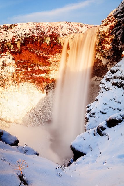 Skogafoss snow scene: Top #Iceland photo locations