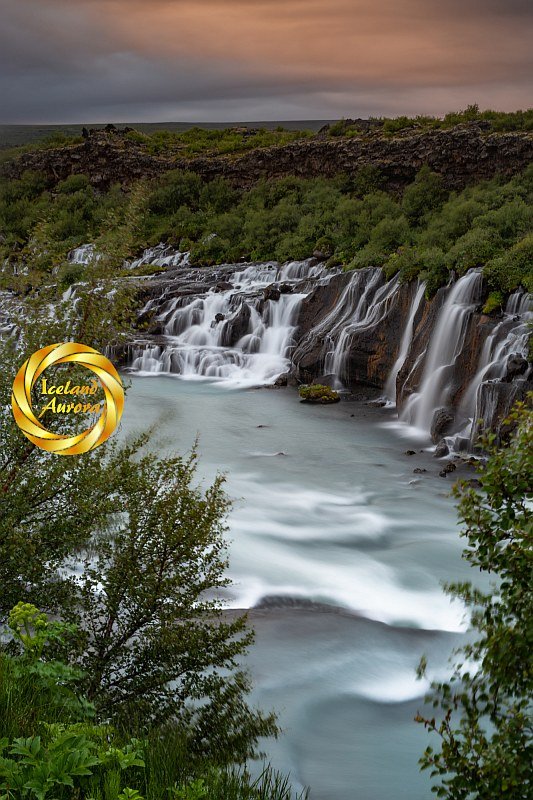 Hraunfossar Summer Evening