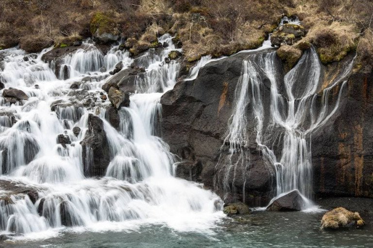 Hraunfossar waterfall Iceland photo locations