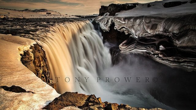 Dettifoss waterfall Winter