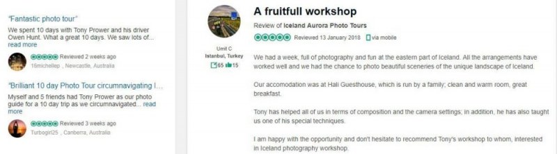 Trip advisor review