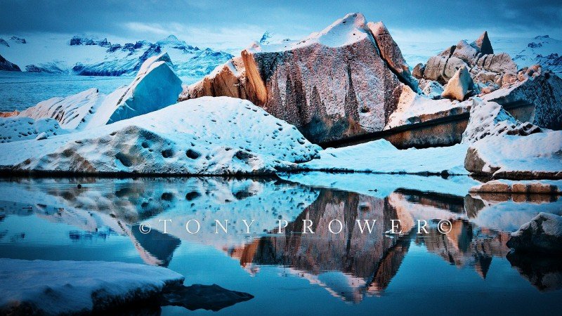 Jokulsarlon Ice reflections