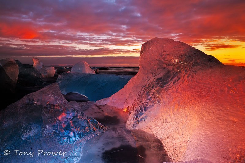 Glacier ice colours