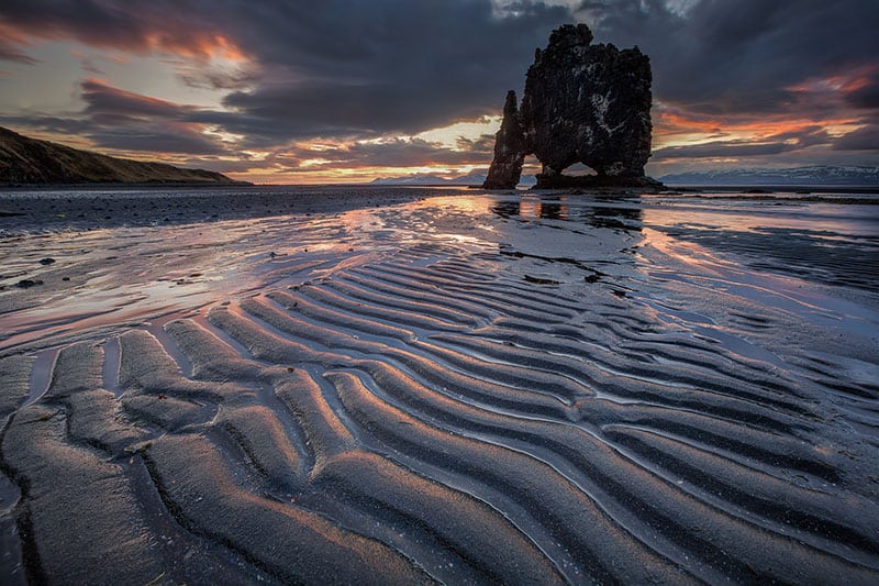 Hvitserkur - the Troll rock on the Norðurstrandaleiðin.