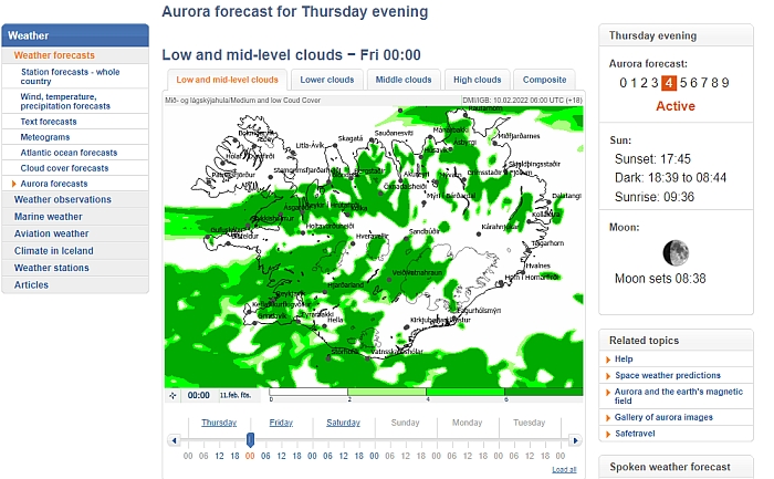 Iceland Aurora Forecast