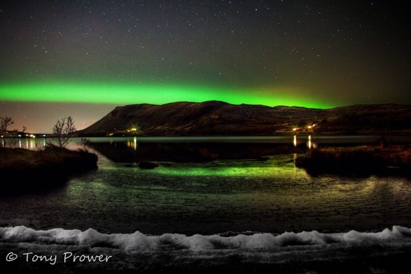 Northern lights near Reykjavik