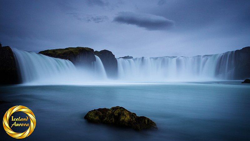 Blue hour at Godafoss waterfall