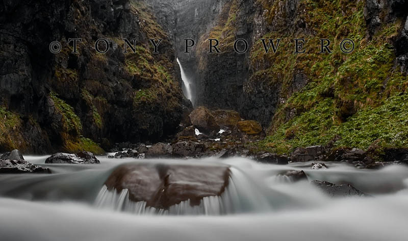 Glymur Canyon Icelandic waterfall