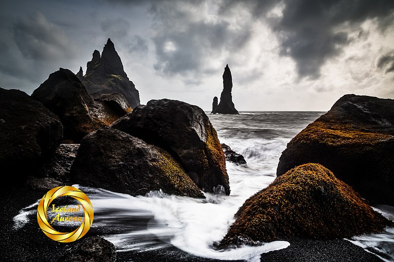 Reynisdrangar sea stacks Reynisfjara beach