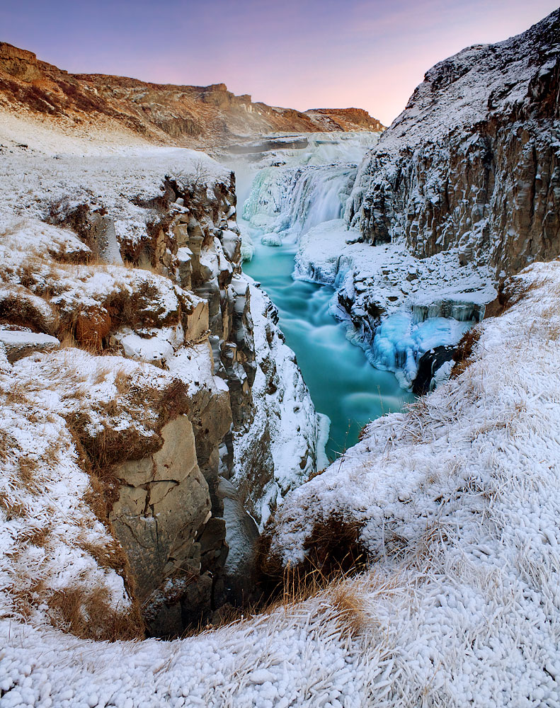 Gullfoss waterfall canyon