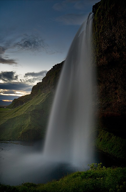 Vertical photo of Seljalandsfoss Waterfall 