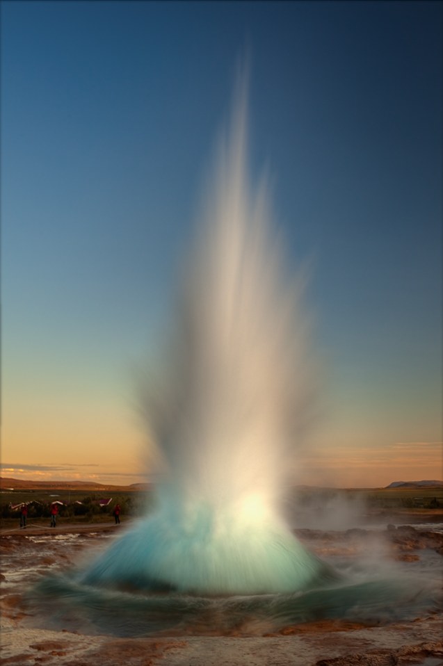 Strokkur geyser eruption.